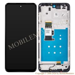 Lcd Motorola Moto G13 with Touchscreen, lens and front frame (Service pack) Black