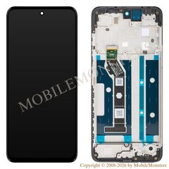 Displejs Motorola Moto G15 ar Skārienjūtīgo stiklu un apkart ramiti (Service pack) Melns