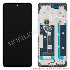 Дисплей Motorola Moto G17 с Тачскрином, стеклом и рамкой, (Service pack) Синий