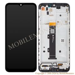 Displejs Motorola Moto G20 ar Skārienjūtīgo stiklu un apkart ramiti (Service pack) Melns