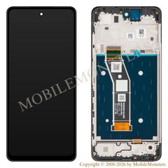 Displejs Motorola Moto G24 Power ar Skārienjūtīgo stiklu un apkart ramiti (Service pack) Melns