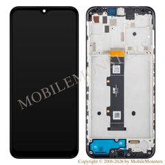 Lcd Motorola Moto G30 with Touchscreen, lens and front frame (Service pack) Black