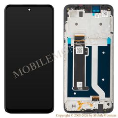 Displejs Motorola Moto G34 ar Skārienjūtīgo stiklu un apkart ramiti (Service pack) Melns