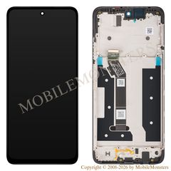 Displejs Motorola Moto G35 ar Skārienjūtīgo stiklu un apkart ramiti (Service pack) Melns