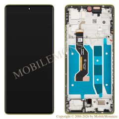 Lcd Motorola Moto G85 with Touchscreen, lens and front frame (Service pack) Green
