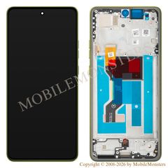 Lcd Motorola Moto G86 with Touchscreen, lens and front frame (Service pack) Yellow