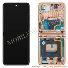 Lcd Motorola Razr 50 Ultra with Touchscreen, lens and front frame, (Service pack) Orange