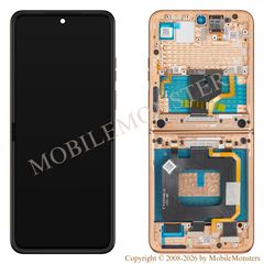 Lcd Motorola Razr 50 Ultra with Touchscreen, lens and front frame (Service pack) Orange