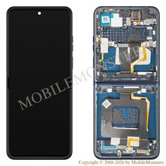 Lcd Motorola Razr 50 Ultra with Touchscreen, lens and front frame (Service pack) Blue