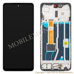 Displejs Oppo A5 5G ar Skārienjūtīgo stiklu un apkart ramiti (Service pack) Melns