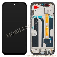 Displejs Oppo A6x ar Skārienjūtīgo stiklu un apkart ramiti, (Service pack) Melns