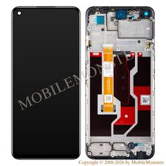 Displejs Oppo A96 ar Skārienjūtīgo stiklu un apkart ramiti (Service pack) Melns