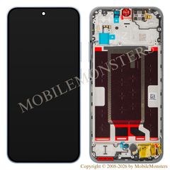 Displejs Oppo Reno15 F ar Skārienjūtīgo stiklu un apkart ramiti, (Service pack) Gaiši zils 