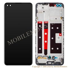 Displejs Oppo Reno4 Lite ar Skārienjūtīgo stiklu un apkart ramiti (Service pack) Melns