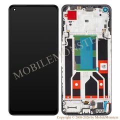 Displejs Oppo Reno8 ar Skārienjūtīgo stiklu un apkart ramiti (Service pack) Melns