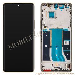 Displejs Realme 12 Pro ar Skārienjūtīgo stiklu un apkart ramiti (Service pack) Zelts