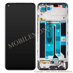 Displejs Realme 8 ar Skārienjūtīgo stiklu un apkart ramiti (Service pack) Melns