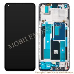Displejs Realme 9 Pro+ ar Skārienjūtīgo stiklu un apkart ramiti (Service pack) Melns
