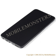 Displejs Samsung SM-A032F Galaxy A03 ar Skārienjūtīgo stiklu un apkart ramiti, (Service pack) Melns