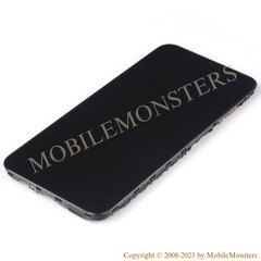 Displejs Samsung SM-A146B Galaxy A14 5G ar Skārienjūtīgo stiklu un apkart ramiti Melns 