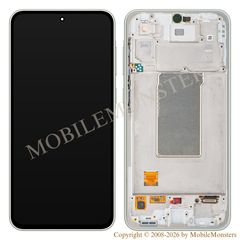 Displejs Samsung SM-A366 Galaxy A36 5G ar Skārienjūtīgo stiklu un apkart ramiti (Service pack) Dzeltens