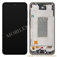 Дисплей Samsung SM-A366 Galaxy A36 5G с Тачскрином, стеклом и рамкой (Service pack) Чёрный