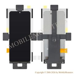 Displejs Samsung SM-F721B Galaxy Z Flip 4 5G ar Skārienjūtīgo stiklu (Service pack) Melns