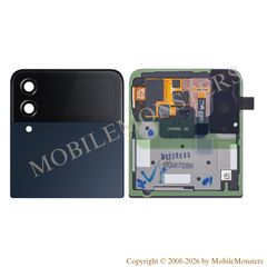 Displejs Samsung SM-F721B Galaxy Z Flip 4 5G ar Skārienjūtīgo stiklu, SUB outer, (Service pack) Zils 