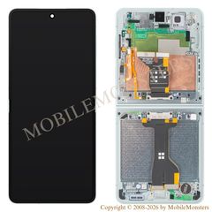 Дисплей Samsung SM-F766 Galaxy Z Flip 7 5G с Тачскрином, стеклом и рамкой (Service pack) Зеленый