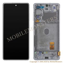 Displejs Samsung SM-G781F Galaxy S20 FE 5G ar Skārienjūtīgo stiklu un apkart ramiti (Service pack) Balts