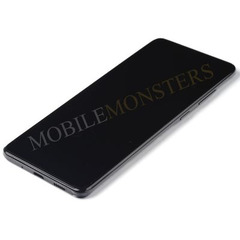 Displejs Samsung SM-G985 Galaxy S20+ ar Skārienjūtīgo stiklu un apkart ramiti Melns