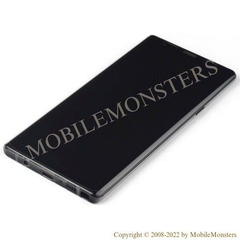 Displejs Samsung SM-N960F Galaxy Note 9 ar Skārienjūtīgo stiklu un apkart ramiti Melns