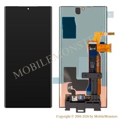 Displejs Samsung SM-N986B Galaxy Note 20 Ultra 5G ar Skārienjūtīgo stiklu (Service pack) Melns