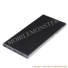 Displejs Samsung SM-S918B Galaxy S23 Ultra ar Skārienjūtīgo stiklu un apkart ramiti, (Service pack) Melns 