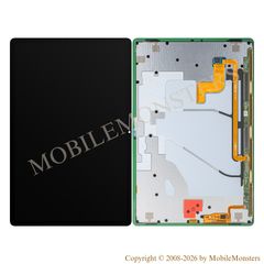 Displejs Samsung SM-X810 Galaxy Tab S9+ ar Skārienjūtīgo stiklu, (Service pack) Melns