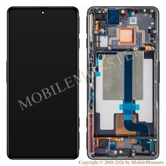 Displejs Xiaomi Poco F4 GT ar Skārienjūtīgo stiklu un apkart ramiti (Service pack) Melns