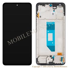 Displejs Xiaomi Redmi Note 14 4G (24117RN76E) ar Skārienjūtīgo stiklu un apkart ramiti (Service pack) EU versija Melns