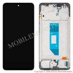Displejs Xiaomi Redmi Note 14 4G (24117RN76E) ar Skārienjūtīgo stiklu un apkart ramiti, (Service pack), Global versija Melns 