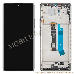 Displejs Xiaomi Redmi Note 14 Pro 4G ar Skārienjūtīgo stiklu un apkart ramiti (Service pack) Melns