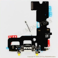 Шлейф iPhone 7 (A1778) Системный коннектор, с микрофоном Белый