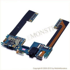 Flex HTC Butterfly S 901S Earphone connector and sensor, On/off button, Sim card reader