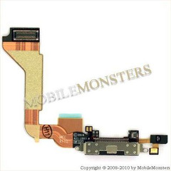 Шлейф iPhone 4 Системный коннектор Чёрный