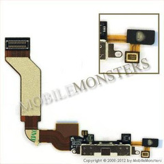 Шлейф iPhone 4s (A1387) Системный коннектор Белый