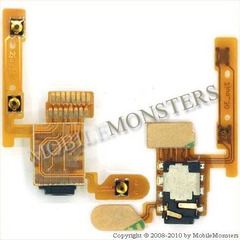 Flex Nokia 3600s Slide Earphone connector and on/off button