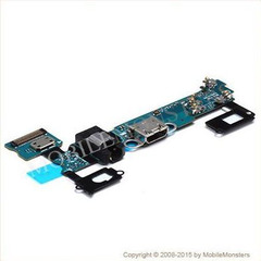Šleife Samsung SM-A700F Galaxy A7 USB konnektors, Austiņu konektors, ar mikrofonu Melns
