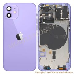 Корпус iPhone 12 (A2403) Средняя часть, Крышка батареи, (Пользованый состояние А) Фиолетовый
