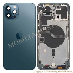 Корпус iPhone 12 Pro Max (A2411) Крышка батареи (Пользованый состояние А) Синий