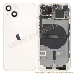Korpuss iPhone 13 Mini (A2628) Videja daļa, Baterijas vāciņš, (Lietots A stavoklis) Balts