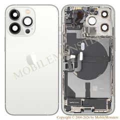 Korpuss iPhone 13 Pro (A2638) Baterijas vāciņš (Lietots A stavoklis) Sudrabs