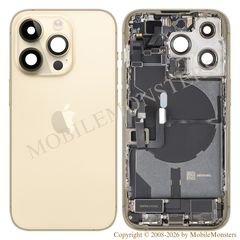 Korpuss iPhone 14 Pro (A2890) Baterijas vāciņš (Lietots A stavoklis) Zelts